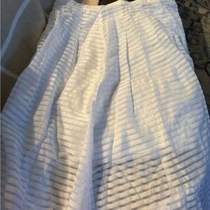 Leifsdottir sheer striped skirt. White 12p